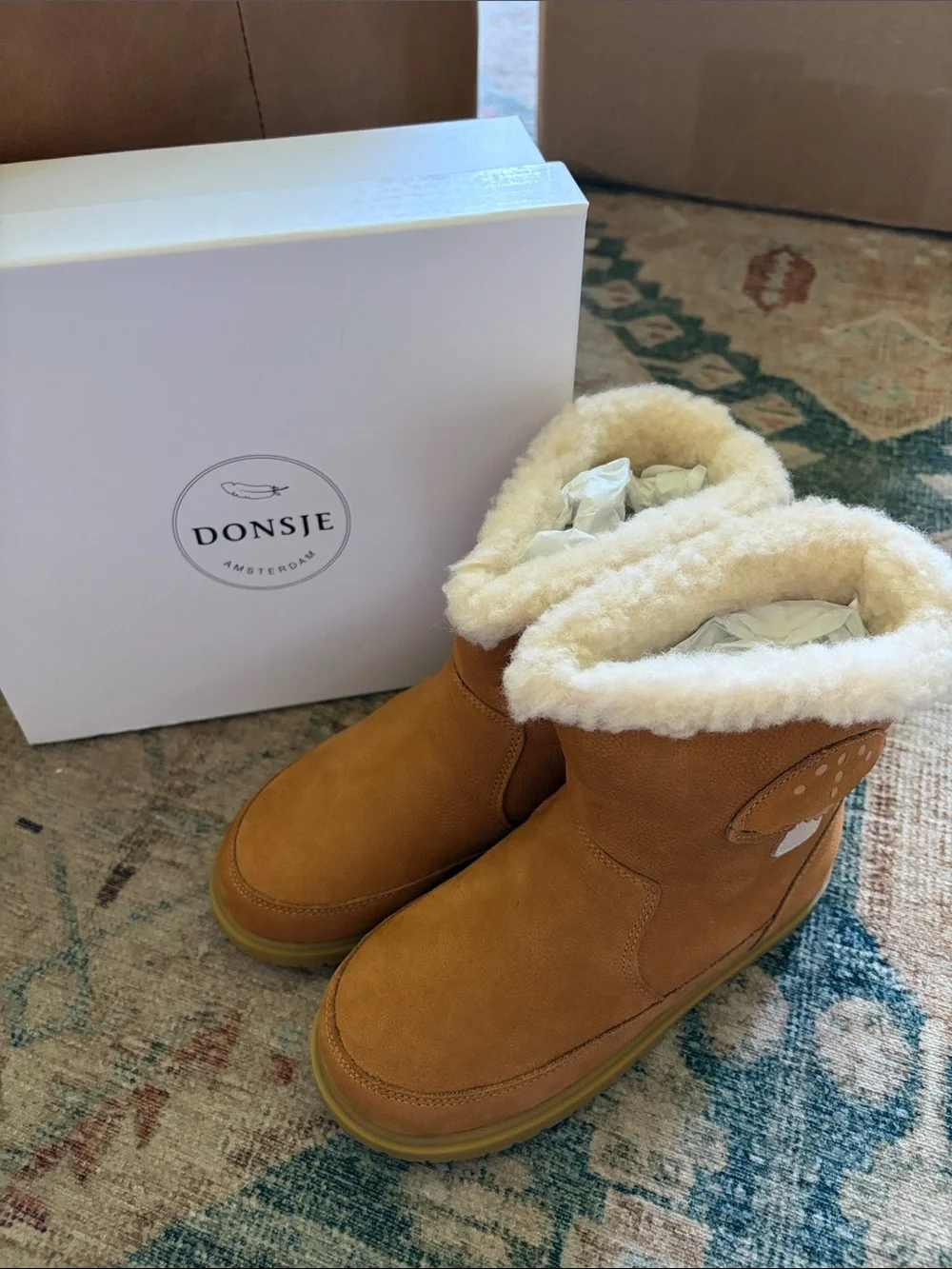 New In Box Toddler Donsje DUSK LINING Mushroom $179 Size 30 Euro, Size 12